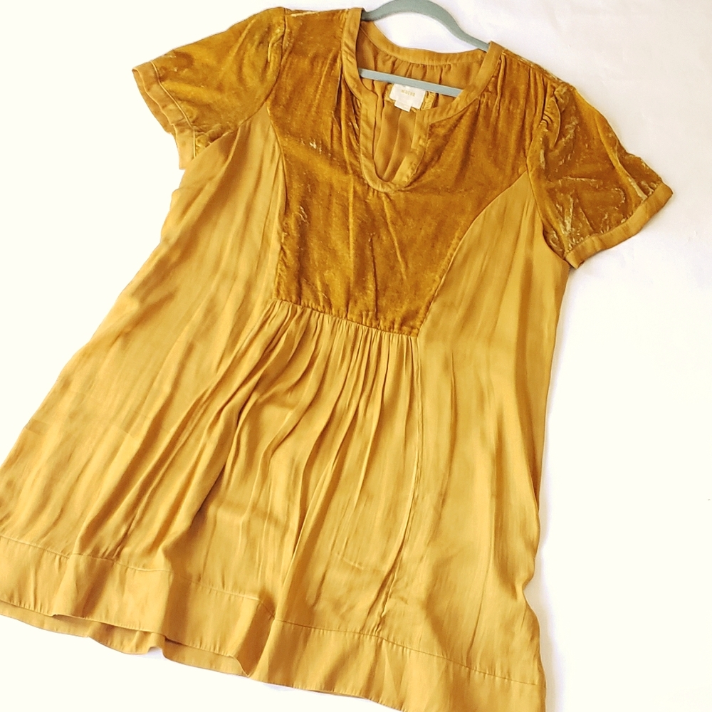 Anthropologie Maeve Ingrid velvet tunic dress